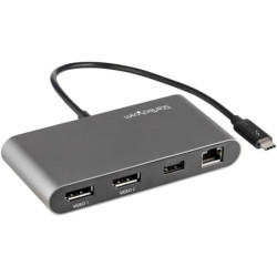 StarTech Thunderbolt 3 Mini Dock - Portable Dual Monitor w/ DP 4K 60Hz - 2X