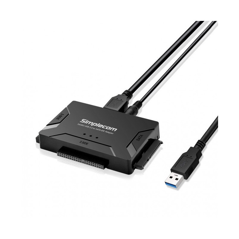 Simplecom SA492 USB 3.0 to 2.5in - 3.5in - 5.25in SATA IDE Adapter with Power Supply