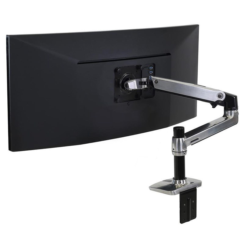 Ergotron LX Desk Monitor Arm - Polished Aluminium