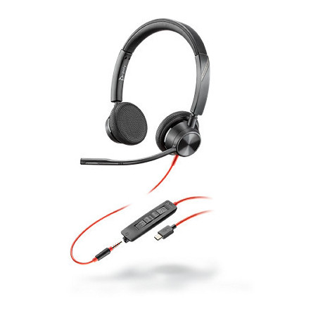 Poly Blackwire 3325 UC Stereo Corded Headset - 3.5mm & USB-C