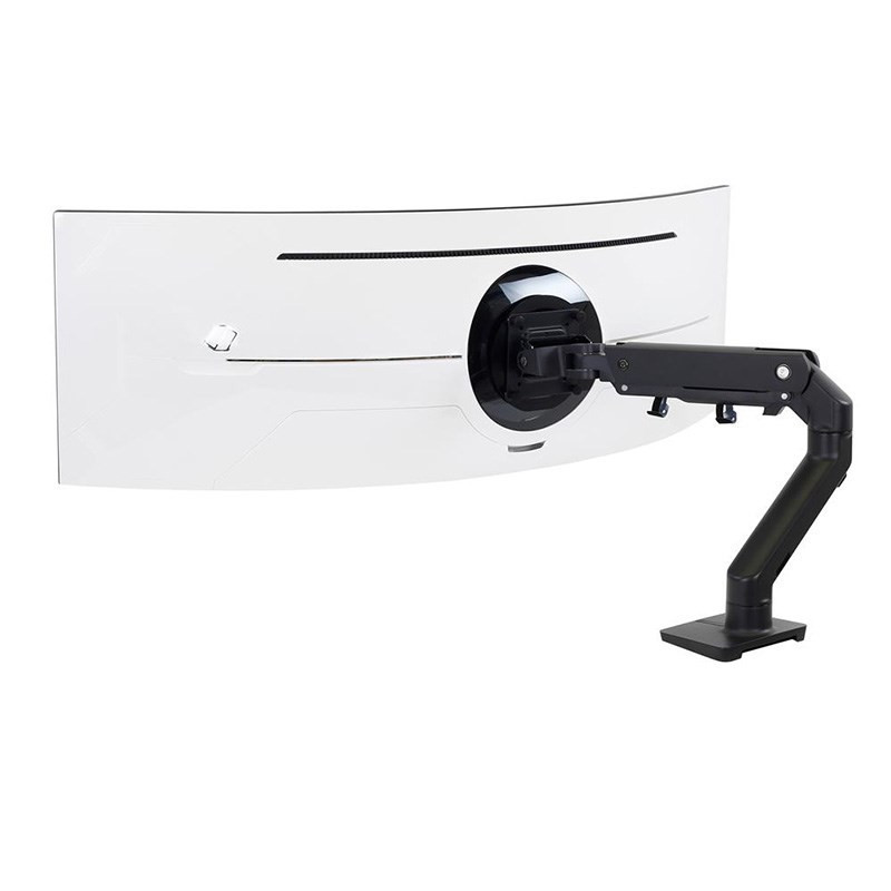 Ergotron HX Desk Curved Monitor Arm Mount with HD Pivot - Black