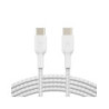 Belkin BOOST?CHARGE Braided USB-C to USB-C Cable (1m / 3.3ft) - White (CAB004bt1MWH) - Supports fast charging - Tested to withst