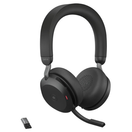 Jabra Evolve2 75 MS ANC Stereo Bluetooth Headset (USB Dongle + Charging Stand)