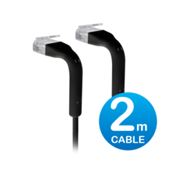 Ubiquiti UniFi Patch Cable 2m Black - Both End Bendable to 90 Degree - RJ45 Ethernet Cable - Cat6 - Ultra-Thin 3mm Diameter U-Ca