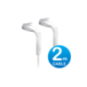 Ubiquiti UniFi Patch Cable 2m White - Both End Bendable to 90 Degree - RJ45 Ethernet Cable - Cat6 - Ultra-Thin 3mm Diameter U-Ca