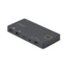 StarTech 2 Port Hybrid USB-A + HDMI & USB-C KVM Switch - Single 4K 60Hz HDMI 2.0 Monitor - Compact Desktop and/or Laptop HDMI KV