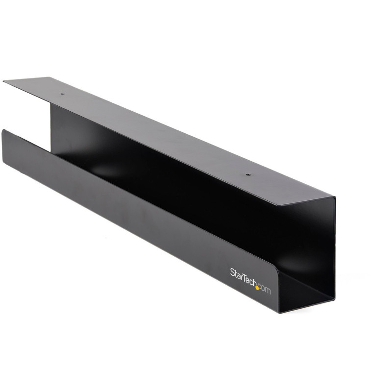 StarTech Under Desk Cable Management Tray - Office/Standing Desk Cable Tray Organizer - Desk/Table Mount Holder for Cords/Wire/P