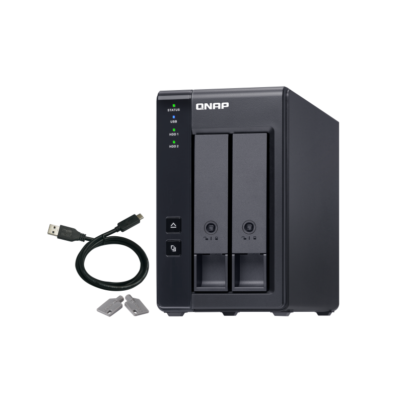 QNAP TR-002 2-Bay Diskless USB-C Direct Attached Storage Expansion Unit