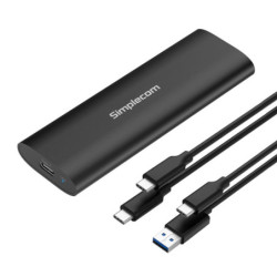 Simplecom SE516 M.2 NVMe/SATA to USB-C 3.2 External SSD Enclosure
