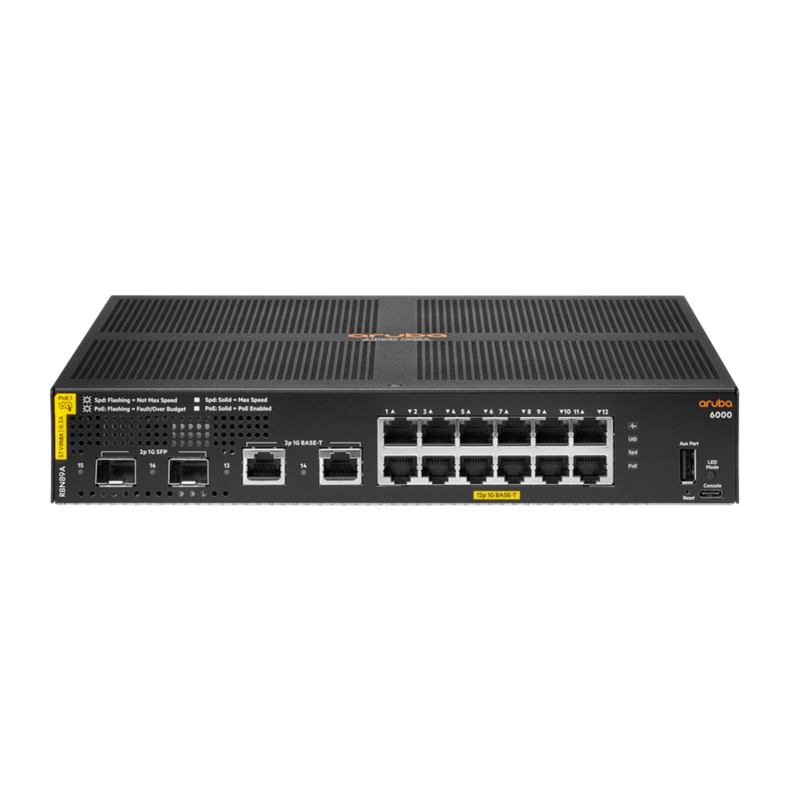 Aruba 6000 12G Cl4 PoE+ 2SFP 139W Switch