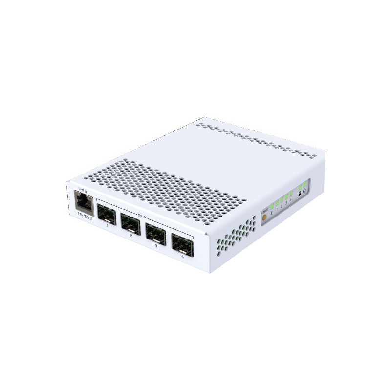 MikroTik CRS305-1G-4S+IN 4 SFP+ and 1Gigabit Ethernet Ports Dual DC Inputs and POE