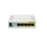 MikroTik CSS106-1G-4P-1S RB260GSP 5-port Gigabit smart switch with SFP cage, SwOS, plastic case, PSU, POE-OUT
