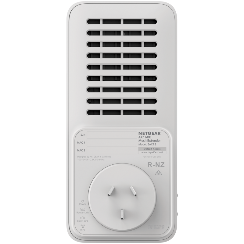 Netgear EAX12 AX1600 Dual-Band 4-Stream Wi-Fi 6 Mesh Range Extender