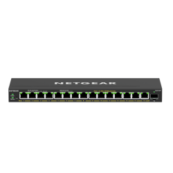 Netgear 16 Port Poe Gigabit Ethernet Plus Switch (Gs316Ep) - With 16 X Poe+ @ 180W - Desktop/Wall Mount