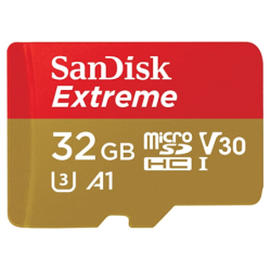 SanDisk Extreme 32GB microSD SDHC V30 U3 C10 A1 UHS-1 100MB/s R 60MB/s W 4x6 SD Adaptor Android Smartphone Action Camera Drones 