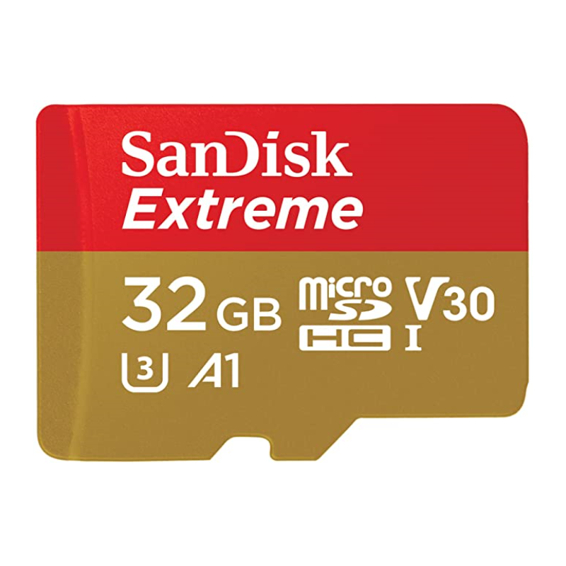 SanDisk Extreme 32GB microSD SDHC V30 U3 C10 A1 UHS-1 100MB/s R 60MB/s W 4x6 SD Adaptor Android Smartphone Action Camera Drones 