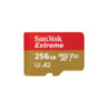 SanDisk Extreme MicroSDxc - Sqxav 256GB - V30 - U3 - C10 - A2 - Uhs-I - 190Mb/S R - 130Mb/S W - 4X6 - Sd Adaptor - Lifetime Limi