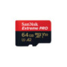 SanDisk Extreme Pro MicroSDxc - Sqxcu 64GB - V30 - U3 - C10 - A2 - Uhs-I - 200Mb/S R - 90Mb/S W - 4X6 - Sd Adaptor - Lifetime Li