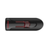 SanDisk Cruzer Glide 3.0 USB Flash Drive - Cz600 256GB - USB3.0 - Black With Red Slider - Retractable Design - 5Y