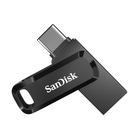 SanDisk 256GB Ultra Dual Drive Go 2-in-1 USB-C & USB-A Flash Drive Memory Stick 150MB/s USB3.1 Type-C Swivel for Android Smartph