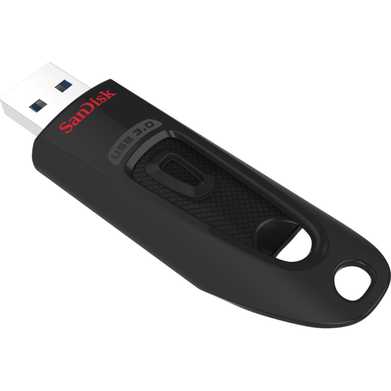 SanDisk Ultra USB 3.0 Flash Drive - Cz48 64GB - USB3.0 - Black - Stylish Sleek Design - 5Y