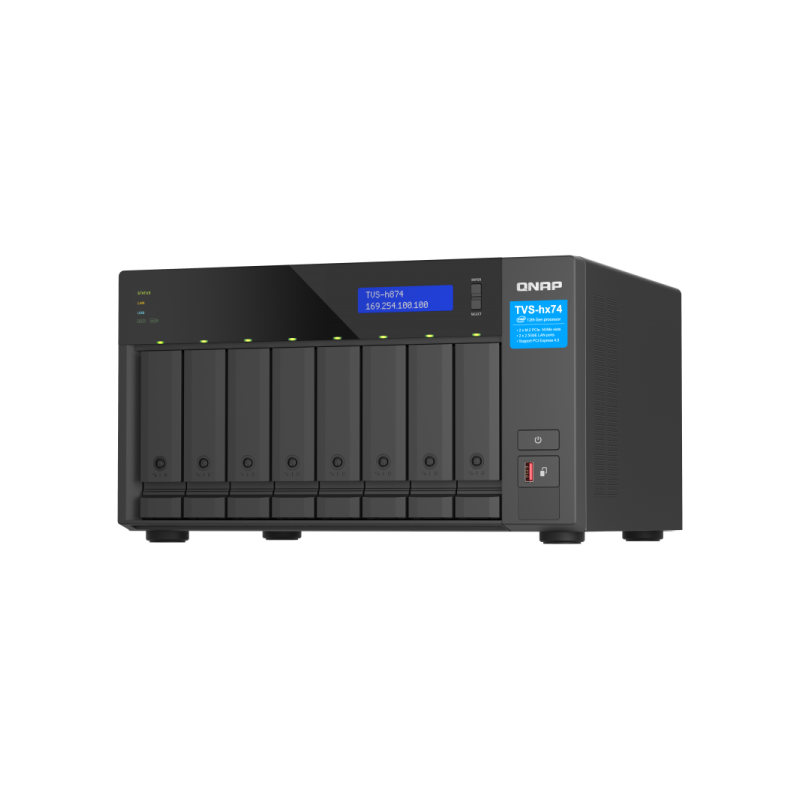 QNAP 8-Bay Nas (No Disk) Intel 6-Core 2.5Ghz - 32GB - 2.5GBe(2) - M.2(2) - Pcie - Twr - 3Yr Wty