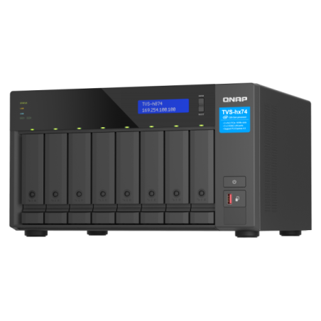 QNAP 8-Bay Nas (No Disk) Intel 6-Core 2.5Ghz - 32GB - 2.5GBe(2) - M.2(2) - Pcie - Twr - 3Yr Wty