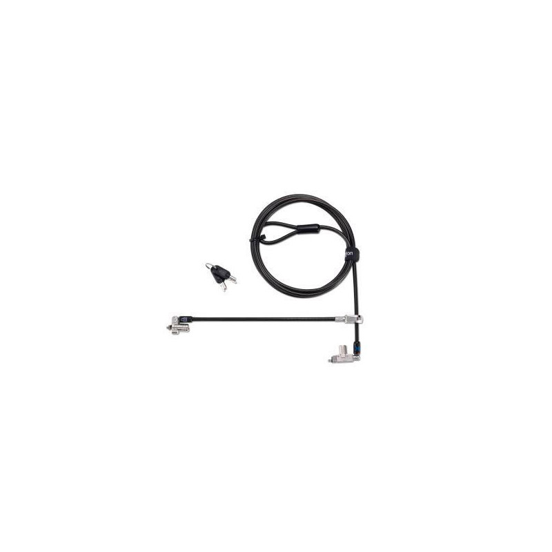 Kensington Slim N17 2.0 Keyed Dual Head Laptop Lock for Wedge-Shaped Slots