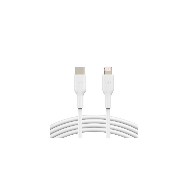BELKIN 1M USB-C TO LIGHTNING CHARGE/SYNC CABLE, MFi, WHITE, 2 YR