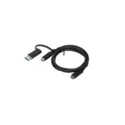 Lenovo 4X90U90618 USB cable 1 m USB 3.2 Gen 1 (3.1 Gen 1) USB A/USB C USB C Black
