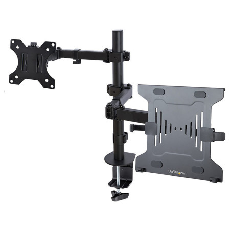 Monitor Arm with Laptop Tray Adjustable