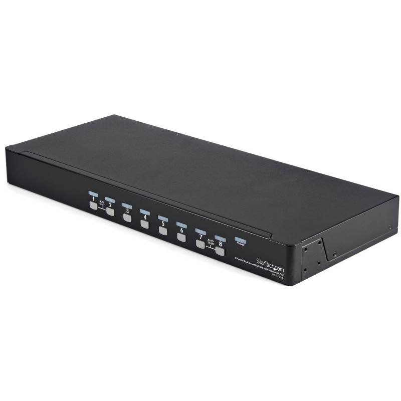 StarTech 8 Port 1U Rackmount USB KVM Switch Kit with OSD and Cables