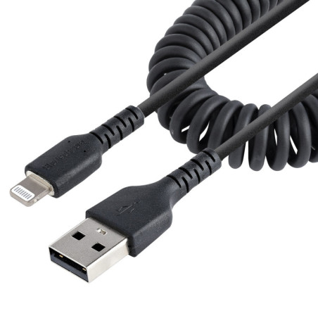 StarTech 50cm/20in USB to Lightning Cable - MFi Certified Coiled Cable
