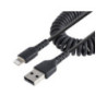 StarTech 50cm/20in USB to Lightning Cable - MFi Certified Coiled Cable