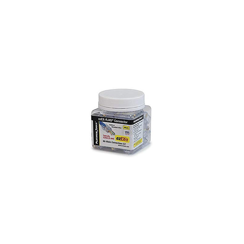 Platinum Tools 202048J ezEX-RJ45 ezEX48 Connector 100/Jar