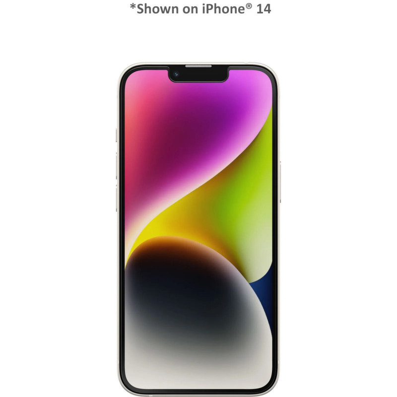 OtterBox Premium Pro Glass Antimicrobial Privacy Apple iPhone 15 (6.1') Screen Protector Clear - (77-94017), DROP+ 6ft Protectio