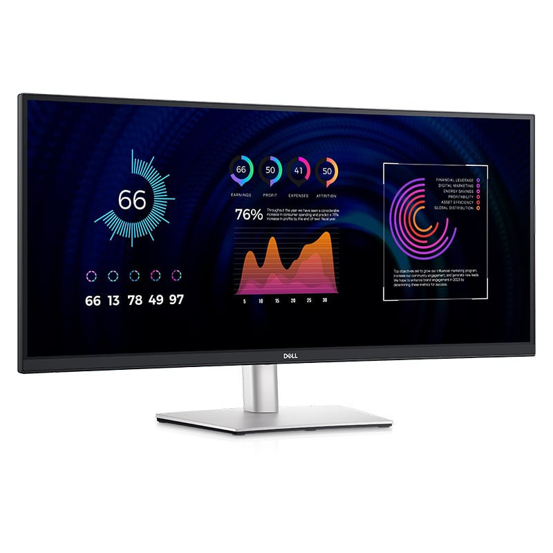 Dell P3424WE 34in Curved WQHD Curved USB-C Hub IPS Monitor