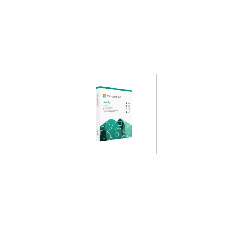 6GQ-01895 Microsoft 365 Family Office 6 Users 1 Year * Box *