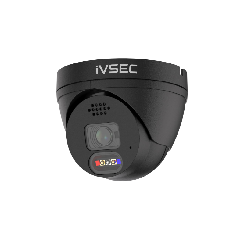 IVSEC TURRET IP CAMERA, 8MP, 2.8MM FIXED LENS, 25FPS, POE, IP66 , ADV DET, ADV IVS, BLACKNC323ADX-BLK