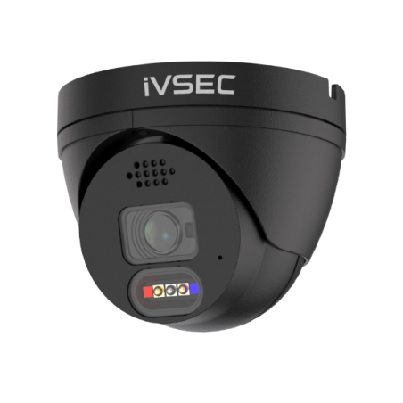 IVSEC TURRET IP CAMERA, 8MP, 2.8MM FIXED LENS, 25FPS, POE, IP66 , ADV DET, ADV IVS, BLACKNC323ADX-BLK