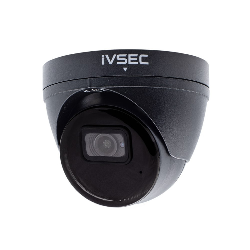 IVSEC TURRET IP CAMERA, 5MP, 2.8MM FIXED LENS, 20FPS, POE, IP66, 30M IR, MIC, PIR, BLACKNC110XC-BLK