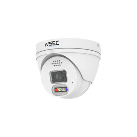 IVSEC TURRET IP CAMERA, 4MP, 2.8MM FIXED LENS, 25FPS, POE, IP66, 30M IR, LED ALERT