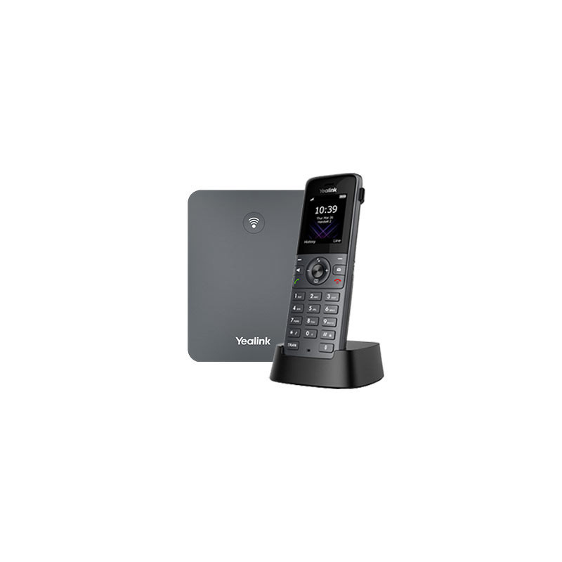 Yealink W73P High-Performance IP DECT Solution including W73H Handset and W70B Base Station - Up to 20 simultaneous calls - Flex