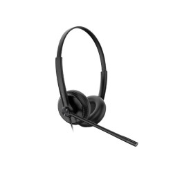 Yealink YHS34 Dual Wideband Noise-Canceling Headset, Binaural Ear, RJ9, QD Cord, Leather Ear Piece, Hearing Protection