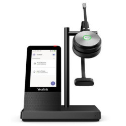 Yealink WH66 Mono Teams Edition DECT Wirelss Headset With 4in Touch Screen - Busylight On Headset - Leather Ear Cushions - 1 x U