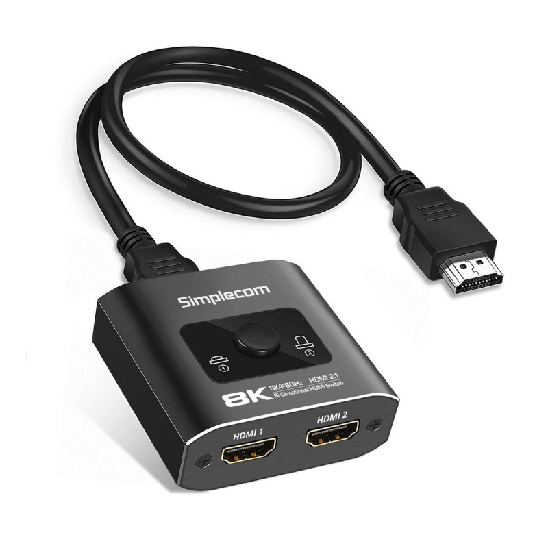 Simplecom CM302V2 Bi-Directional 2 Way HDMI 2.1 Switch Selector 8K