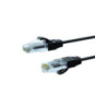 10m CAT6A THIN U/UTP LSZH 28 AWG RJ45 Network Cable | Black