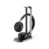 Yealink BH72 Bluetooth Wireless Stereo Headset - with Charging Stand - Black - USB-A - Supports Wireless Charging - Rectractable