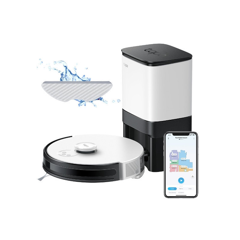 Tp-Link Tapo RV30 Plus Robot Vacuum, Mob & Auto-Empty Dock